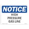 Signmission OSHA Notice Sign, 10" Height, 14" Width, Rigid Plastic, High Pressure Gas Line Sign, Landscape OS-NS-P-1014-L-13485 - alternate 1